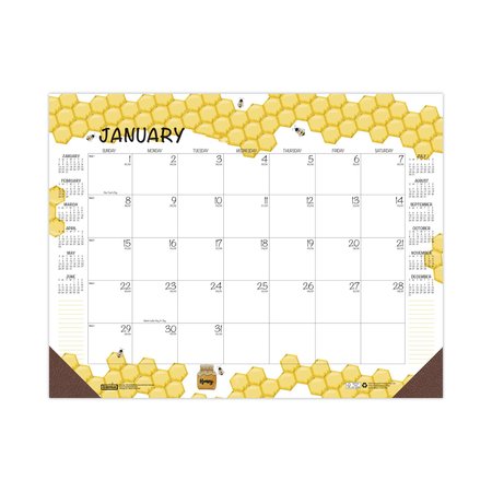 House Of Doolittle Recycled Honeycomb Desk Pad Calendar, 18.5x13, White/Multicolor Sheets, 12-Month (Jan to Dec): 2023 1566